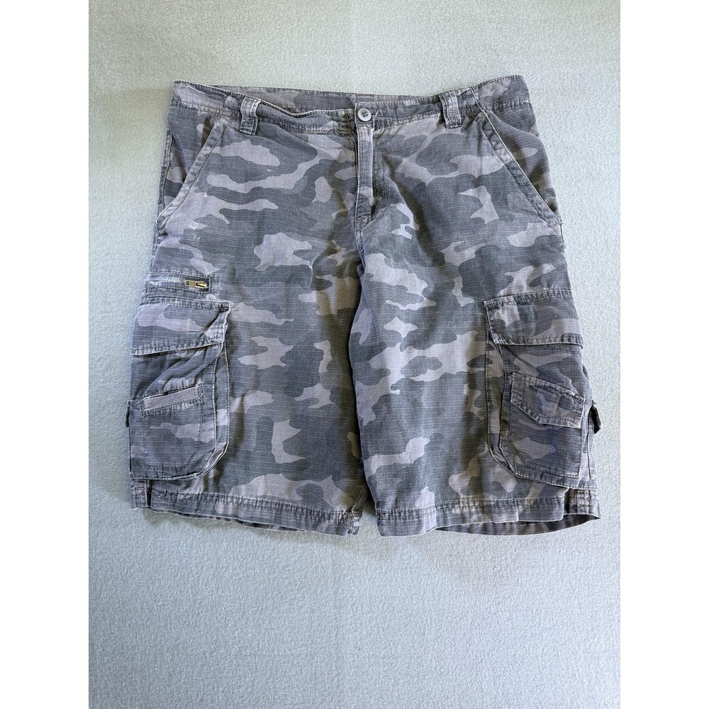 Subculture Shorts Mens 33 Gray Camo Cargo Canvas Relaxed Fit Summer Casual